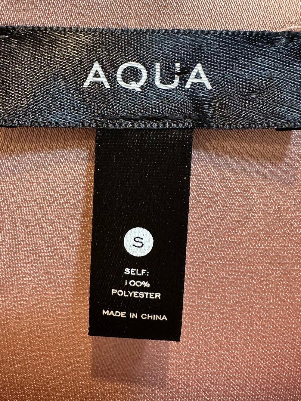 Aqua women’s Satin Button-Down Shirt in Rose Gold ..pristine condition size sm… - Picture 6 of 6